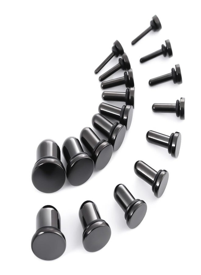 TBOSEN 18PCS Surgical Stainless Steel Stretching Kit Plugs Expander Single Flat Top Body Piercing Jewelry Set 14G-00G - Image 1